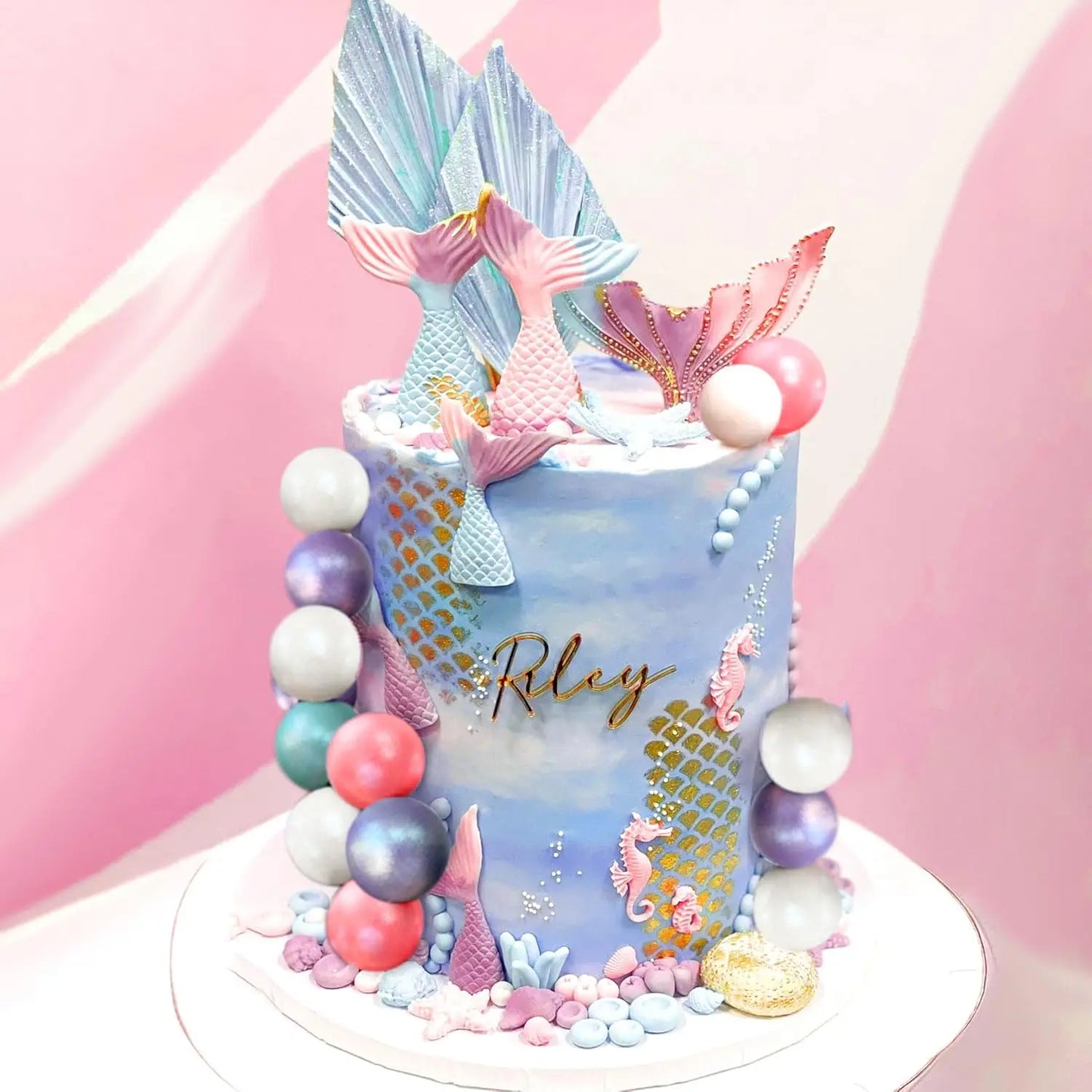 Yaldızlı Denizkızı Kuyruğu Pasta Süsü