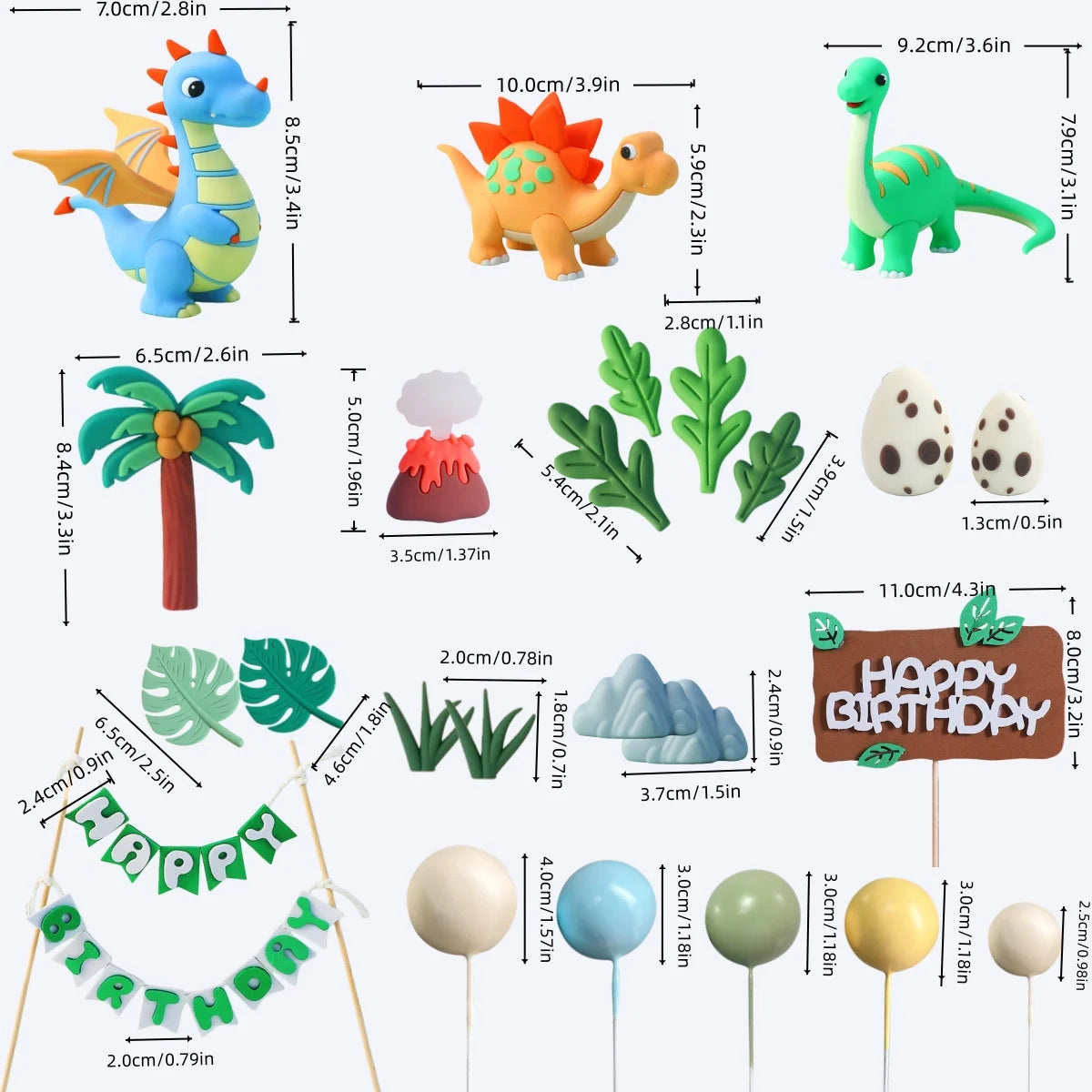 24 Parça Dinozor Pasta Süsü