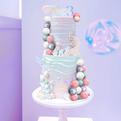 Yaldızlı Denizkızı Kuyruğu Pasta Süsü