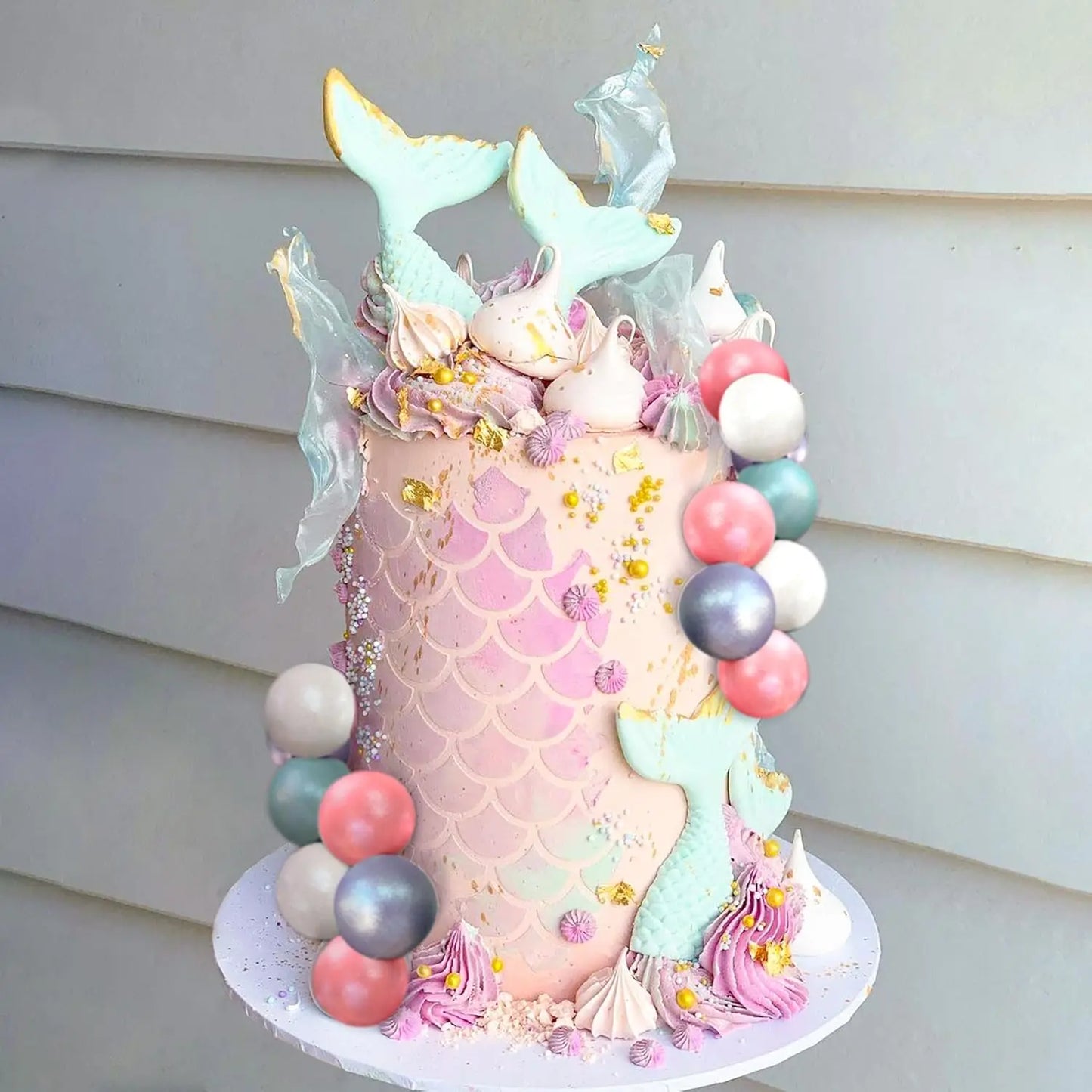 Yaldızlı Denizkızı Kuyruğu Pasta Süsü