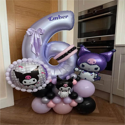 36 Parça Kuromi Temalı Parti Balon Seti