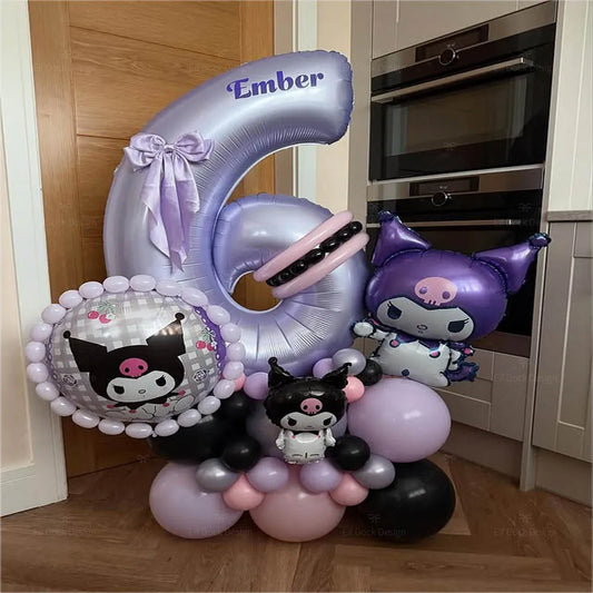 36 Parça Kuromi Temalı Parti Balon Seti