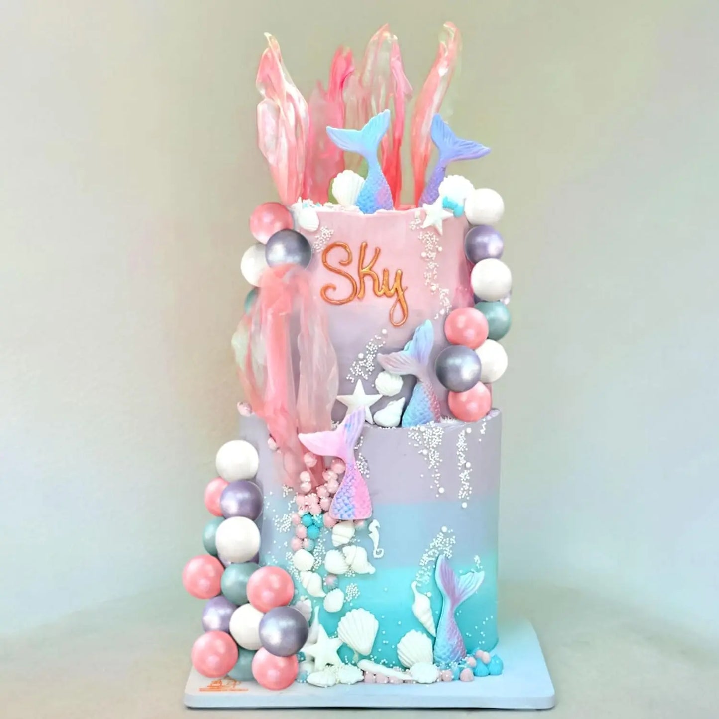 Yaldızlı Denizkızı Kuyruğu Pasta Süsü