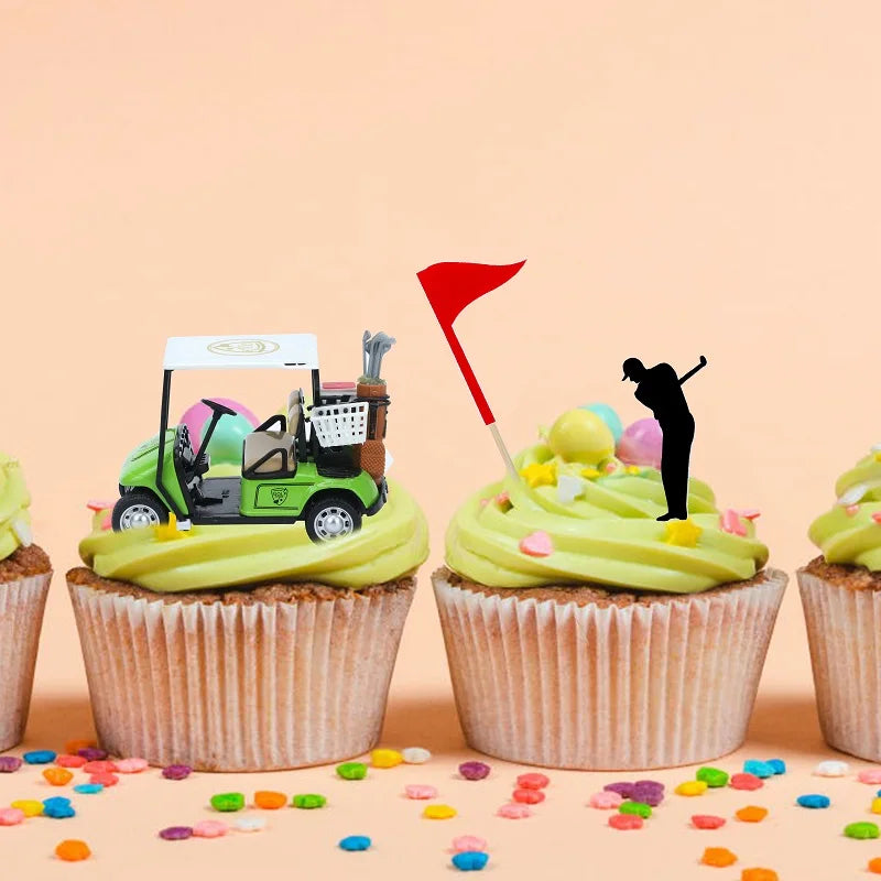 26 Adet Golf Pasta Süslemesi Pasta Üstü Süslemeleri