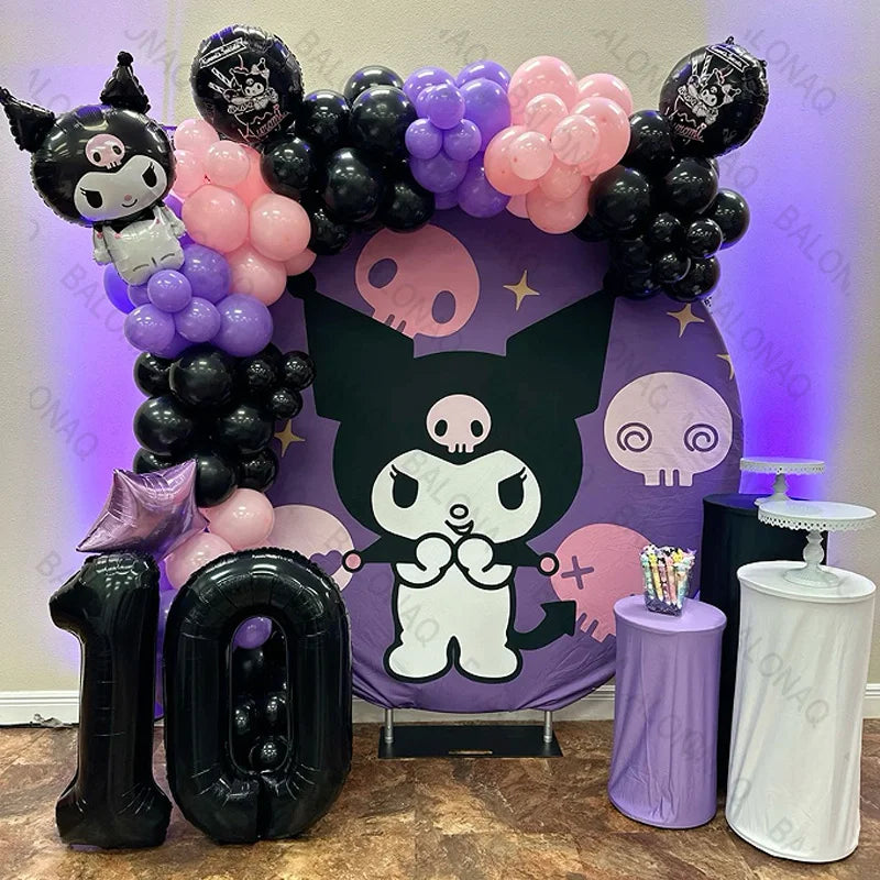 81 Parça Kuromi Konseptli Balon Zinciri Seti