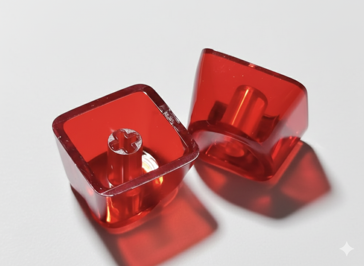 21 Parça Mekanik Oyuncu Klavye Tuş Başlıkları- Baskısız Yarı Saydam