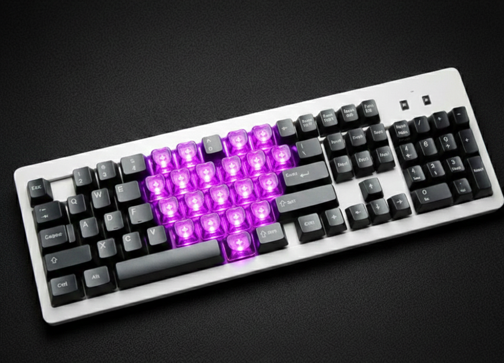 21 Parça Mekanik Oyuncu Klavye Tuş Başlıkları- Baskısız Yarı Saydam