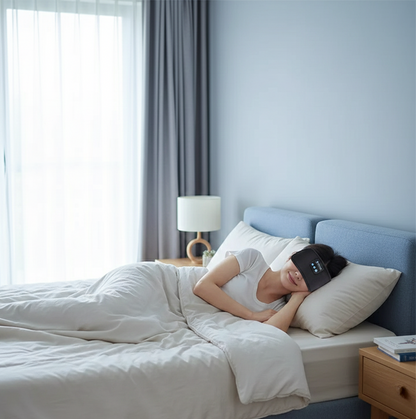 Ter Emici Bluetooth Müzikli Spor Saç Bandı Uyku Bandı Göz Maskesi