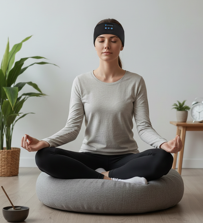 Ter Emici Bluetooth Müzikli Spor Saç Bandı Uyku Bandı Göz Maskesi