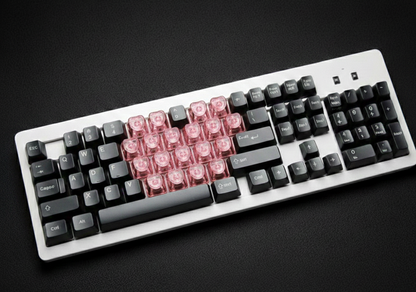 21 Parça Mekanik Oyuncu Klavye Tuş Başlıkları- Baskısız Yarı Saydam